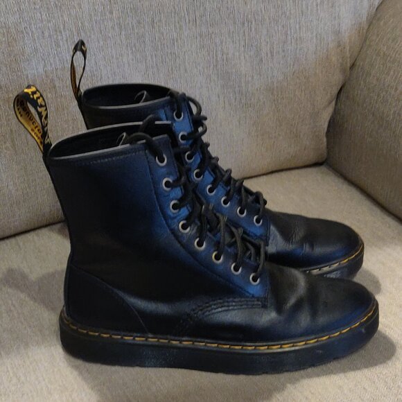 Dr. Martens Zavala Black Combat Boots US 9 Ladies/US 8 Men - Picture 7 of 9